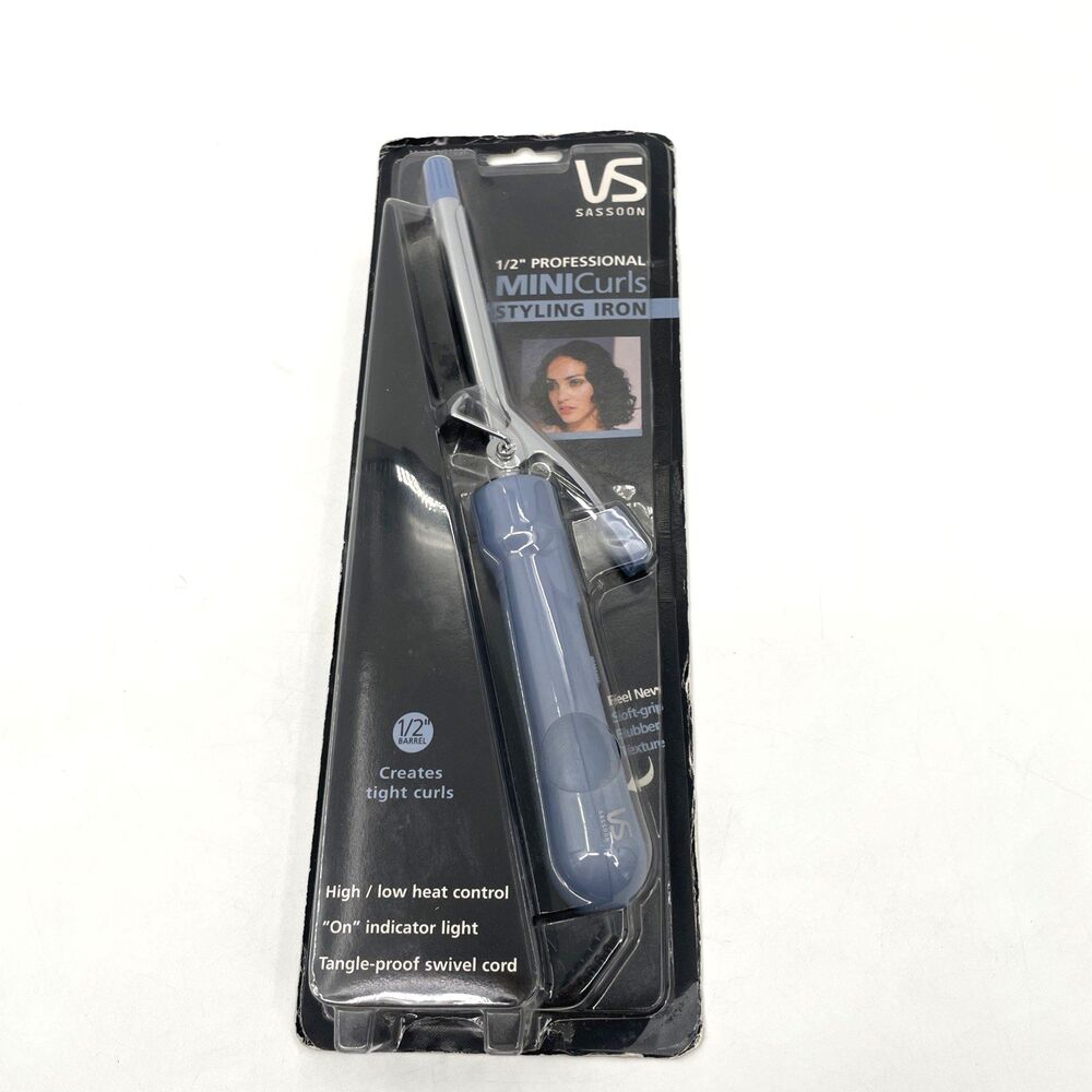 Vtg Vidal Sassoon 1/2" Professional Mini Curls Styling Curling Iron VS103C NEW